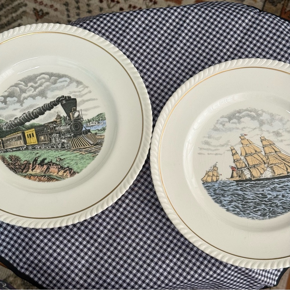 Johnson Bros N. Currier American Express Train and The Clipper Ship Sweepstakes